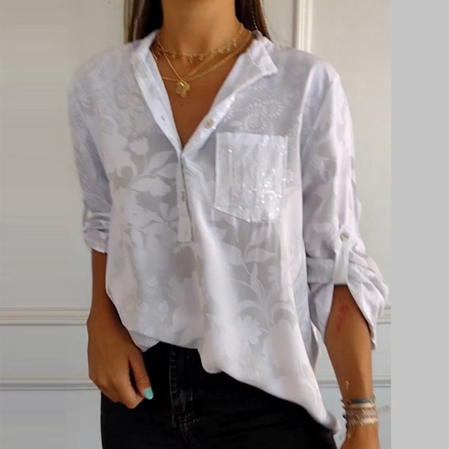 Adelaide - Chemise Florale Élégante Été Femme
