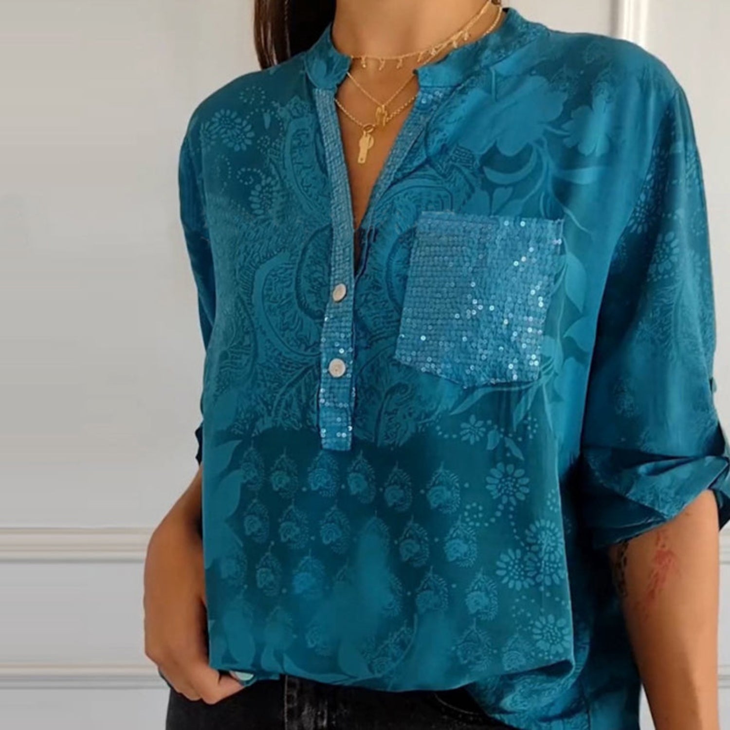 Adelaide - Chemise Florale Élégante Été Femme
