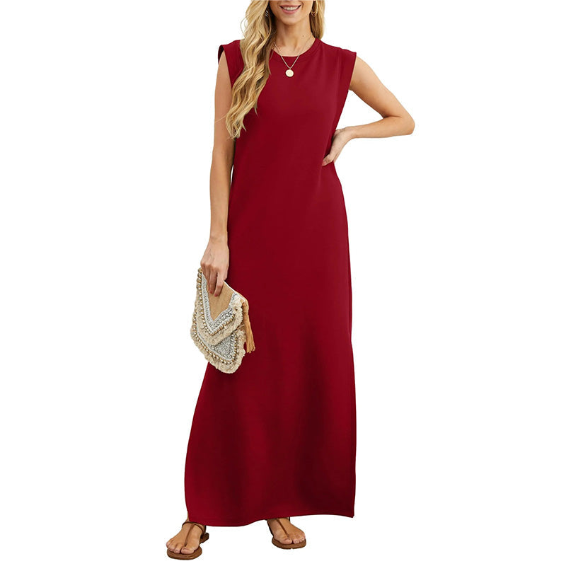 Soline - Robe Longue d'Été Sans Manches
