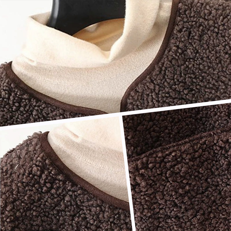 Nahla - Gilet Court Chaleureux à Boutons