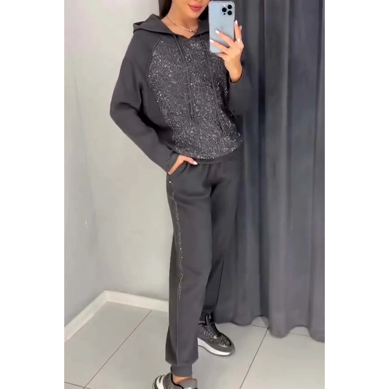Cécile - Ensemble Décontracté à Capuche et Pantalon pour Femmes