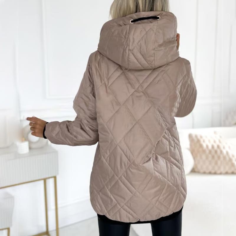 Petronella - Manteau Duvet Femme avec Capuche et Cordon de Serrage