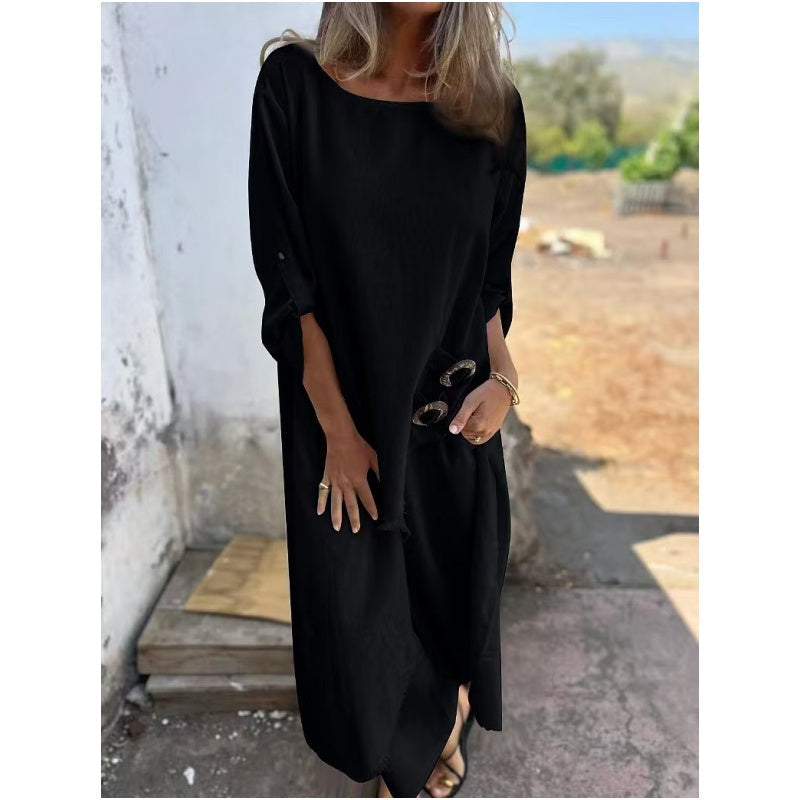 Vela - Costume élégant en coton et lin pour femme