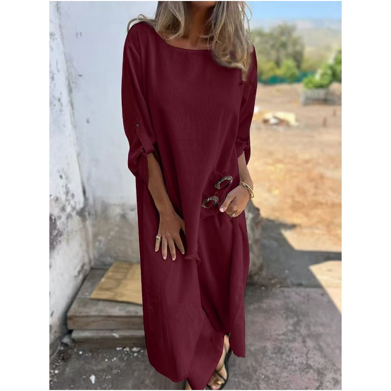 Vela - Costume élégant en coton et lin pour femme
