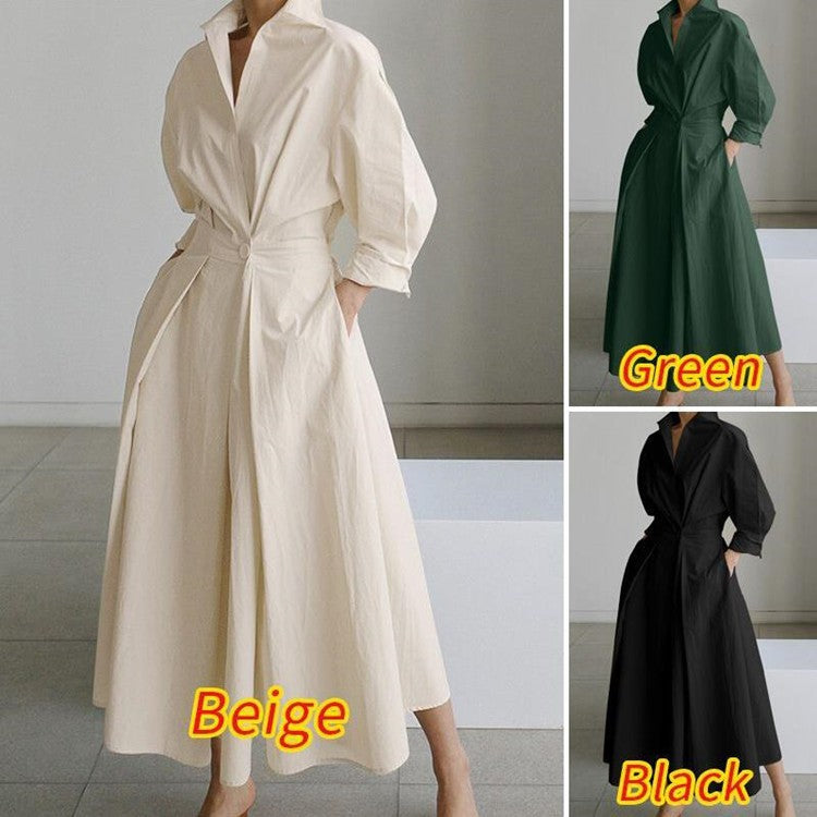 Barbe - Robe Maxi Longue en Coton Lin