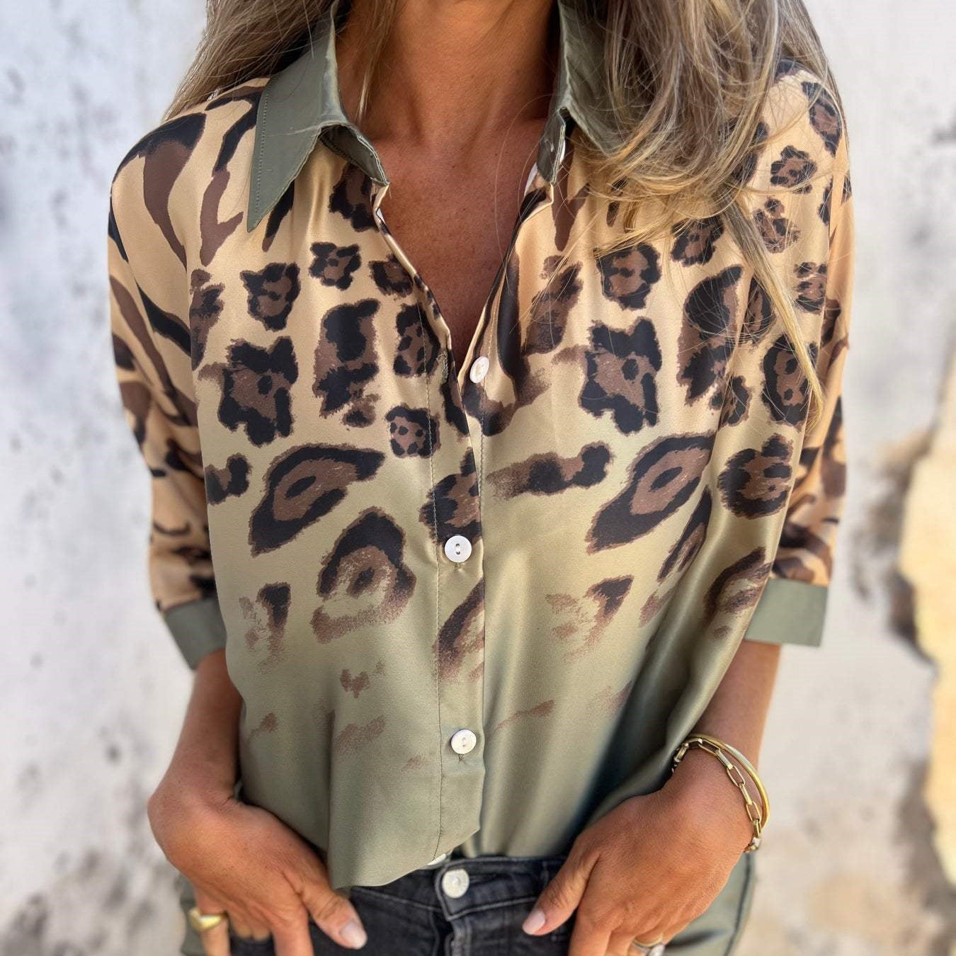 Marthe - Chemise boutonnée léopard pour femme