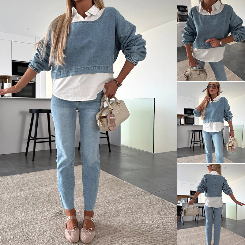 Jaselle - Ensemble Denim Moderne Femme