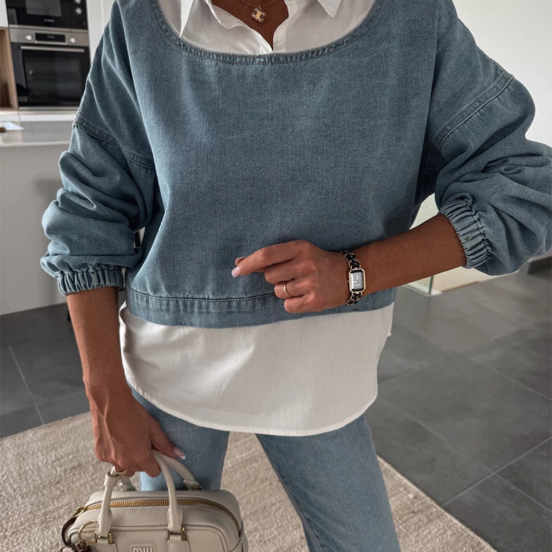 Jaselle - Ensemble Denim Moderne Femme
