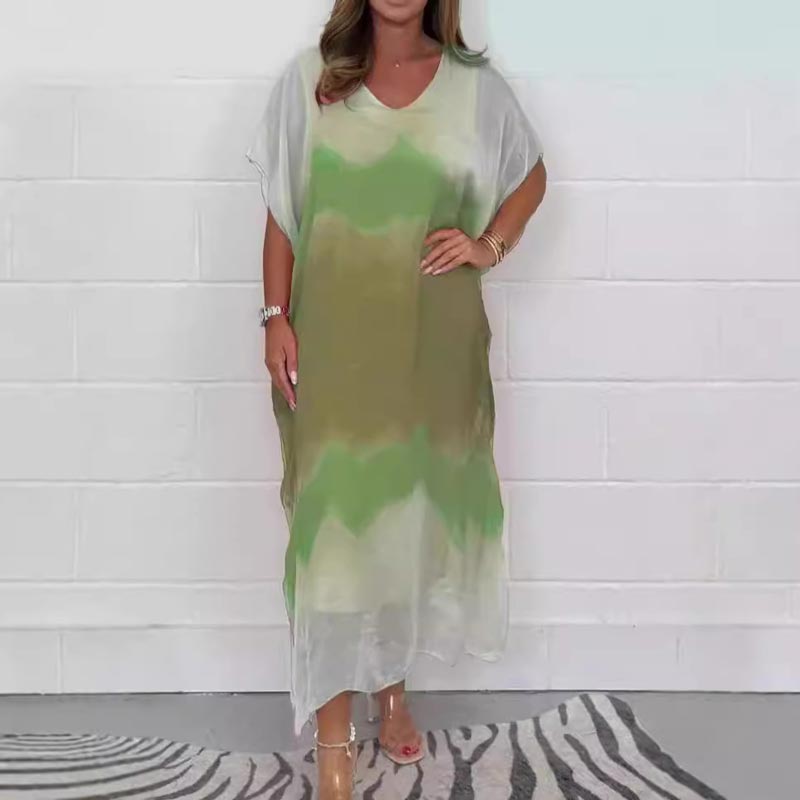 Magalie - Robe en mousseline avec effet Dip Dye pour femmes