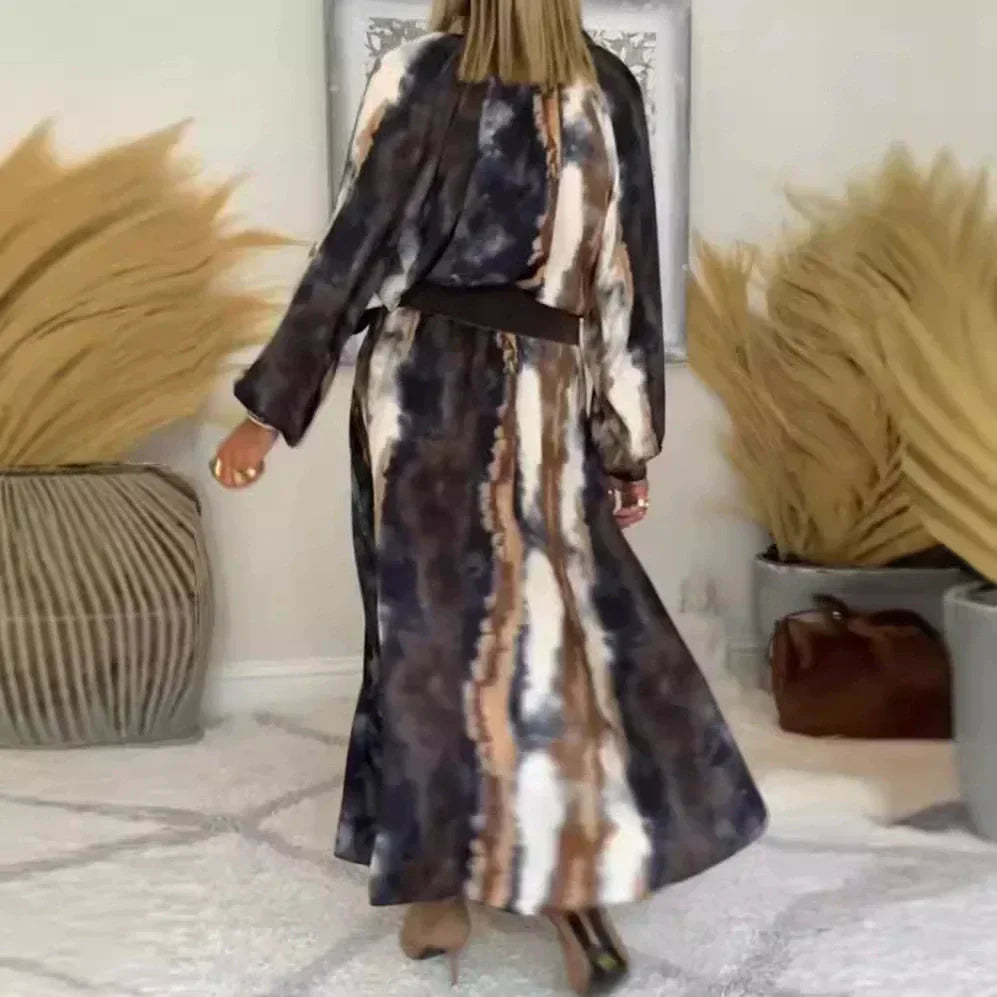 Selma - Robe Longue Élégante Tie & Dye