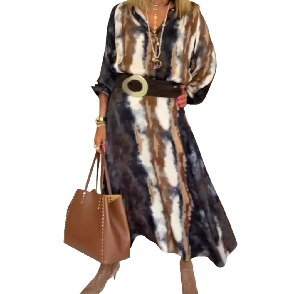 Selma - Robe Longue Élégante Tie & Dye