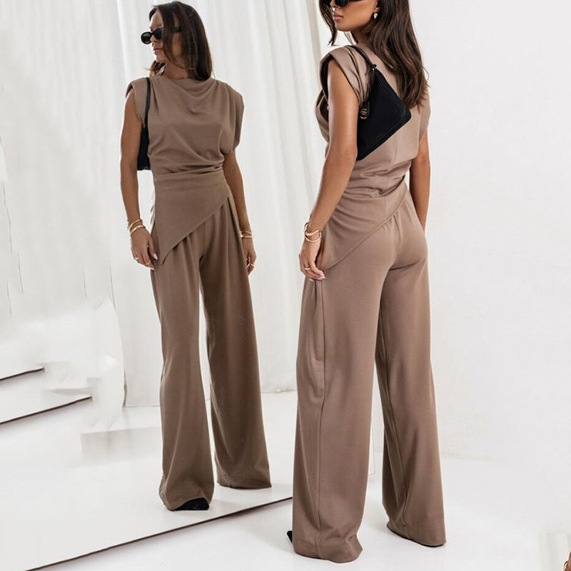 Alya - Ensemble deux pièces élégant uni pour femmes