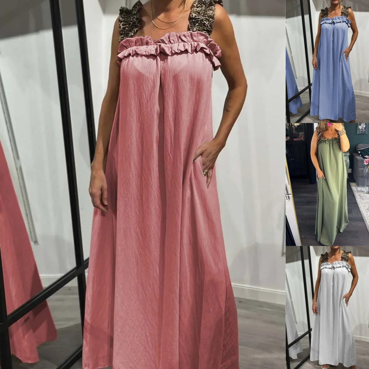 Pascaline - Robe Décontractée Sans Manches avec Poches
