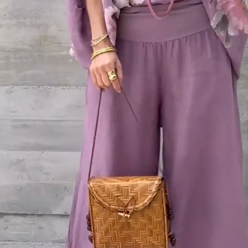 Régine - Ensemble 2 Pièces en Chiffon Imprimé Ample