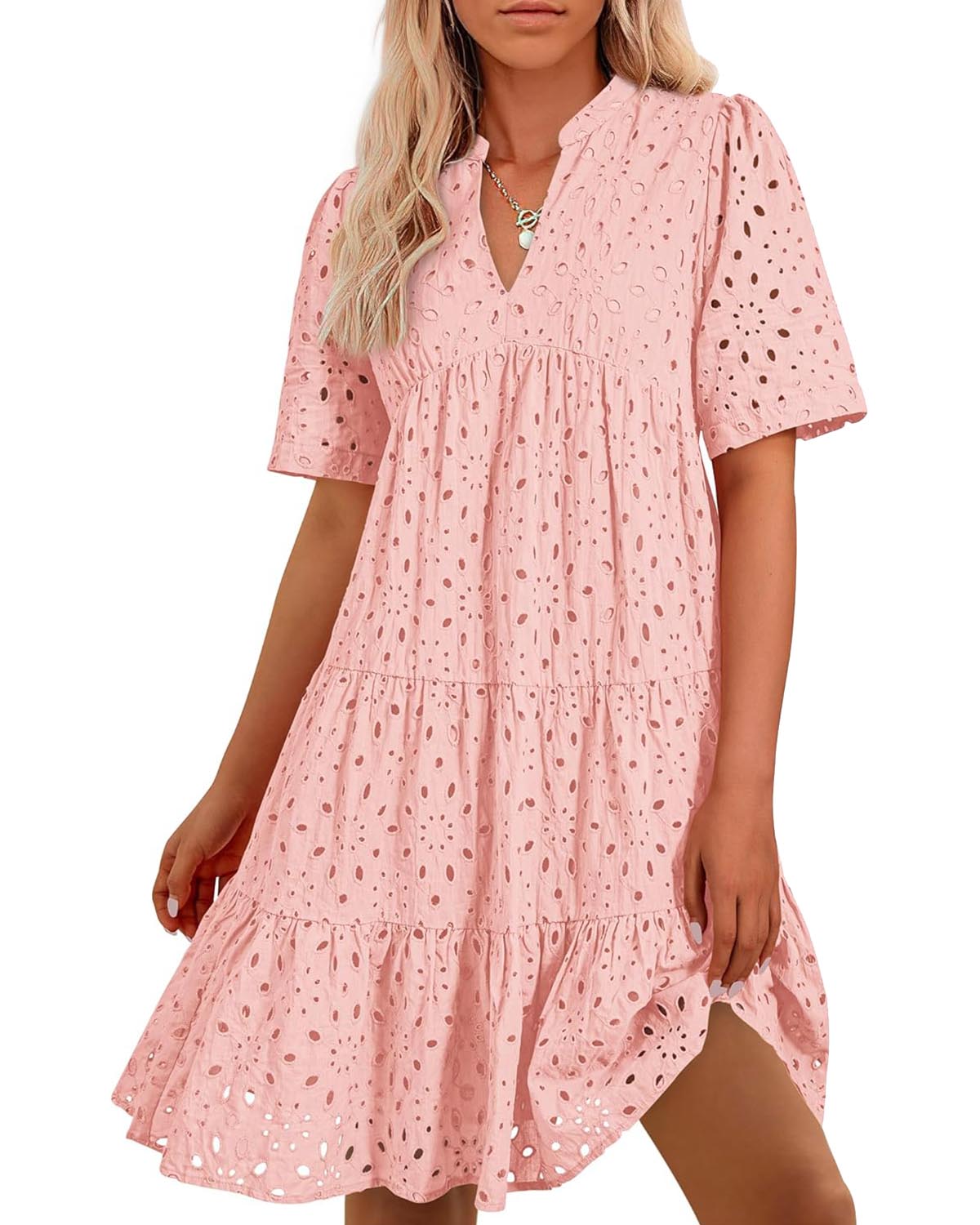 Sana - Robe A-Ligne avec Découpe en Dentelle