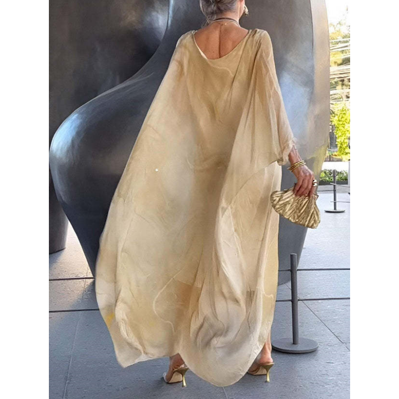 Lenora - Robes élégantes en chiffon marbré avec impression