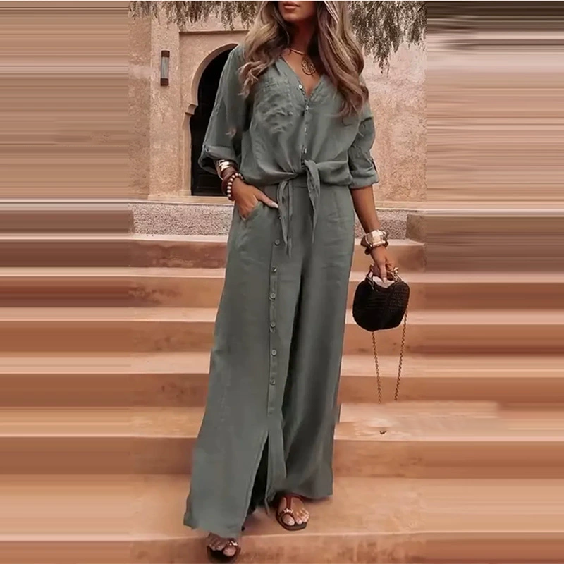 Jorellea - Ensemble Uni En Coton Et Lin À Coupe Fluide Élégante