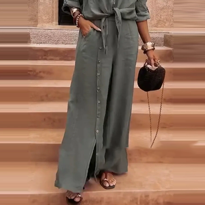 Jorellea - Ensemble Uni En Coton Et Lin À Coupe Fluide Élégante