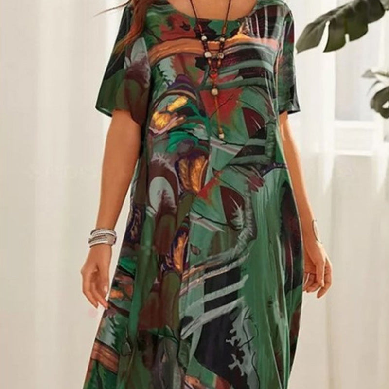 Nyelisse - Robe fluide aux couleurs tropicales vives