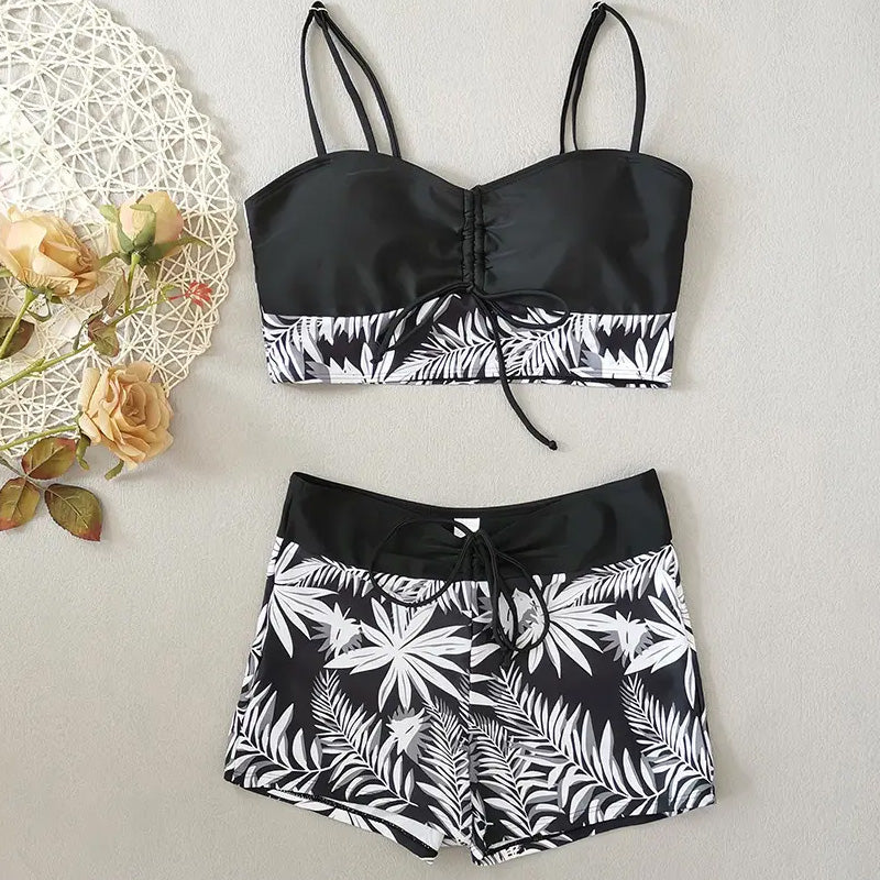 Taline - Maillot De Bain Deux Pièces Imprimé Femme