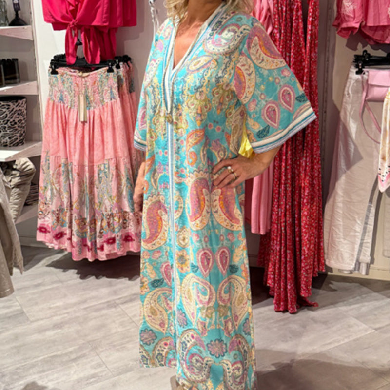 Naelina - Robe Confortable avec Imprimé Décontracté pour Femmes