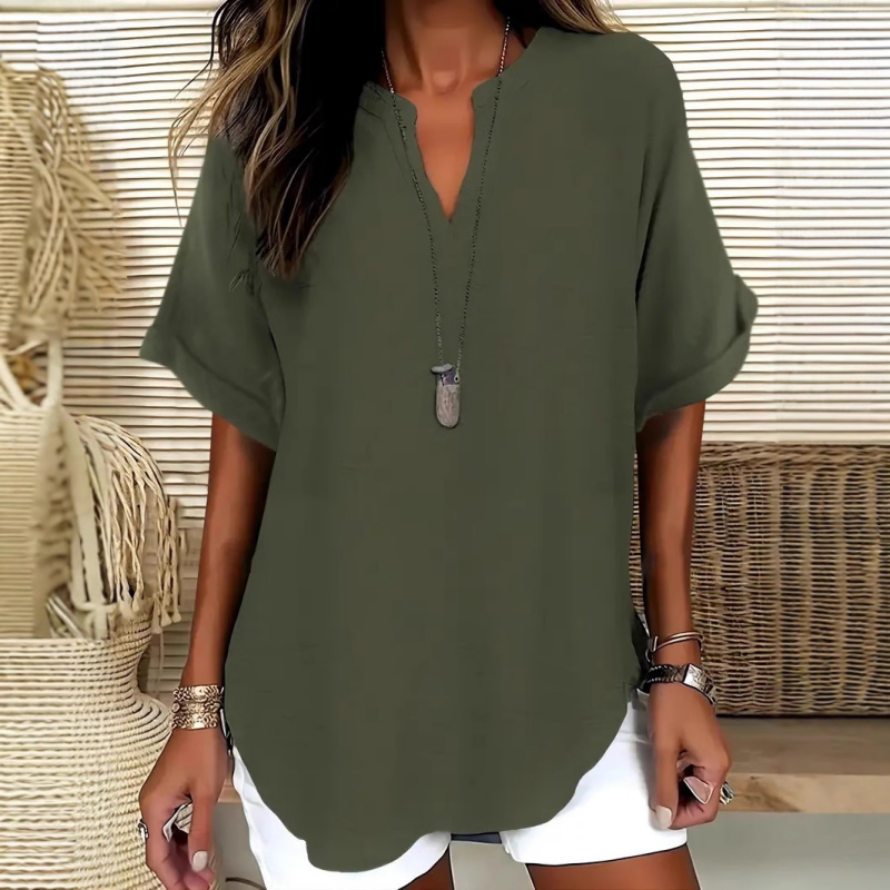 Sylmira - Blouse Ample Élégante à Col V