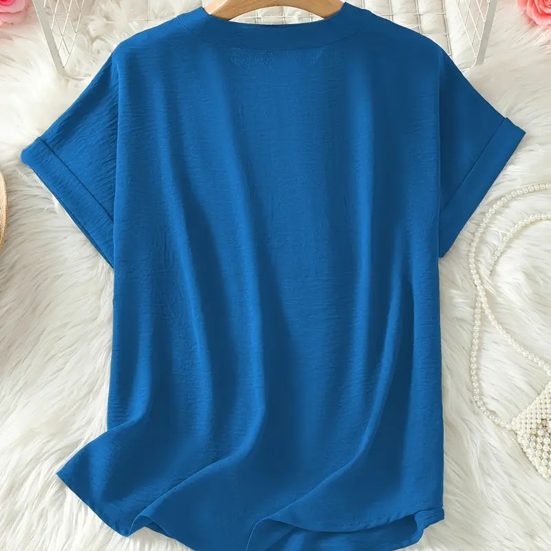 Sylmira - Elegant V-Neck Loose Blouse