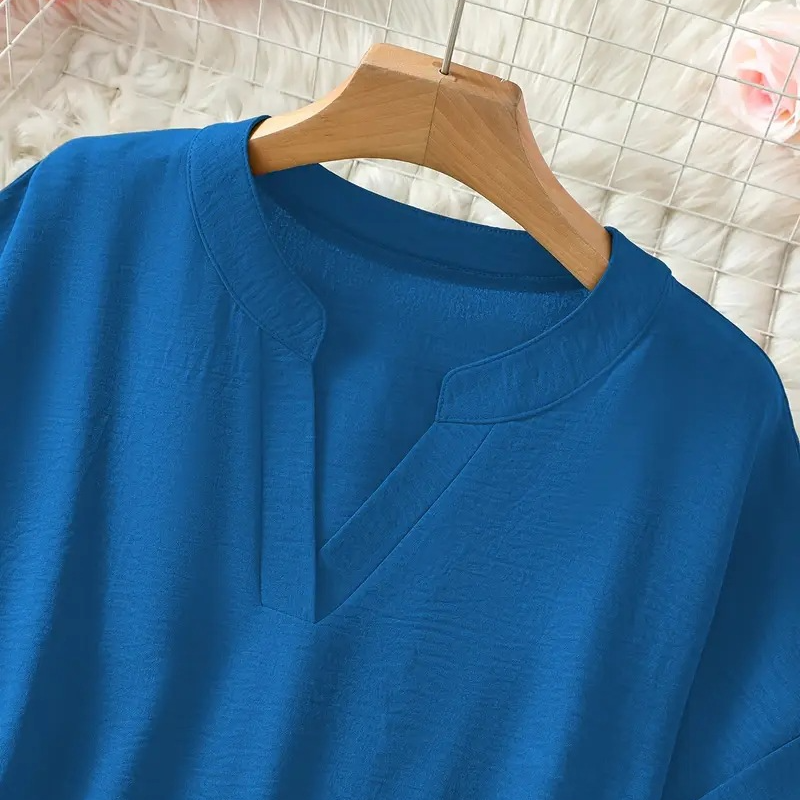 Sylmira - Elegant V-Neck Loose Blouse