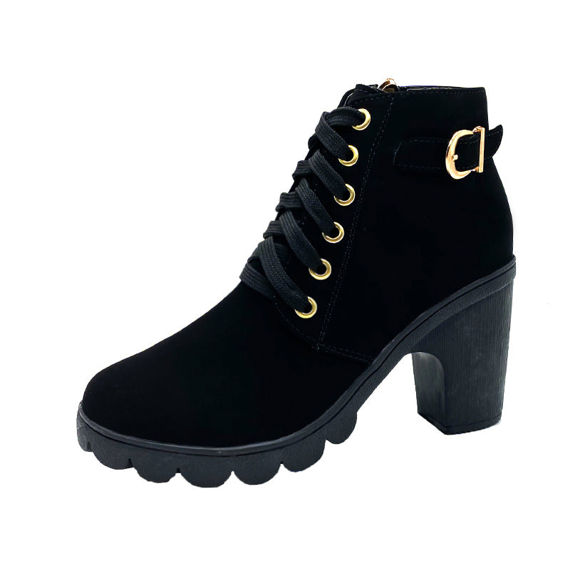 Noralyn - Women's chunky heel boots with non-slip sole 