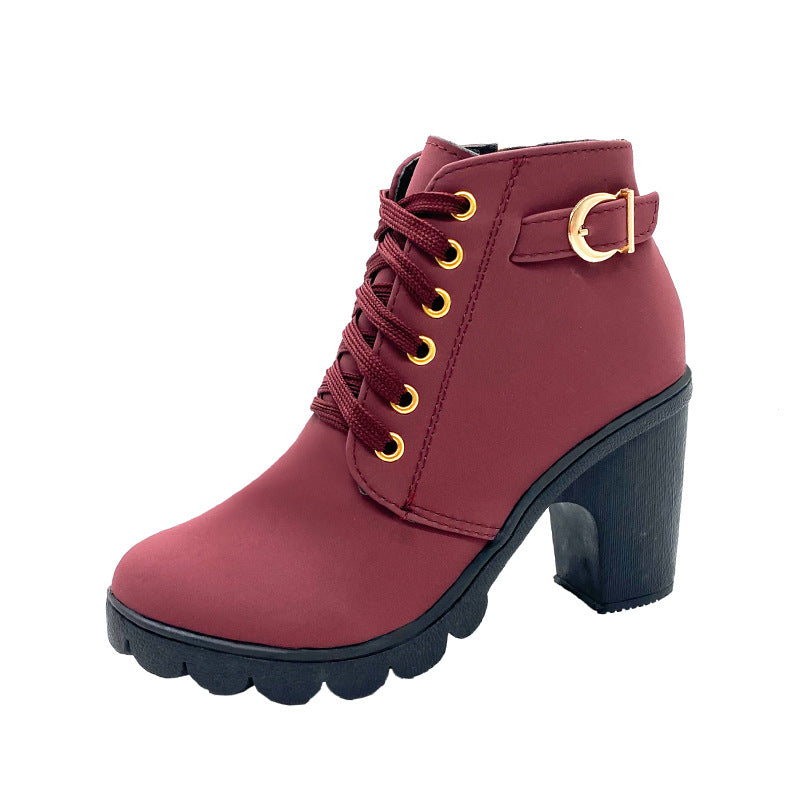 Noralyn - Women's chunky heel boots with non-slip sole 