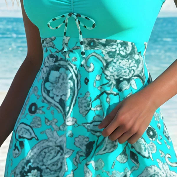Jorixa - Maillot de bain robe femme gainante avec short intégré élégant