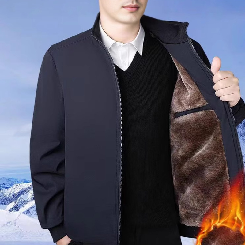 Alexandre - Veste chaude zippée pour homme – Coupe-vent, imperméable et anti-rides