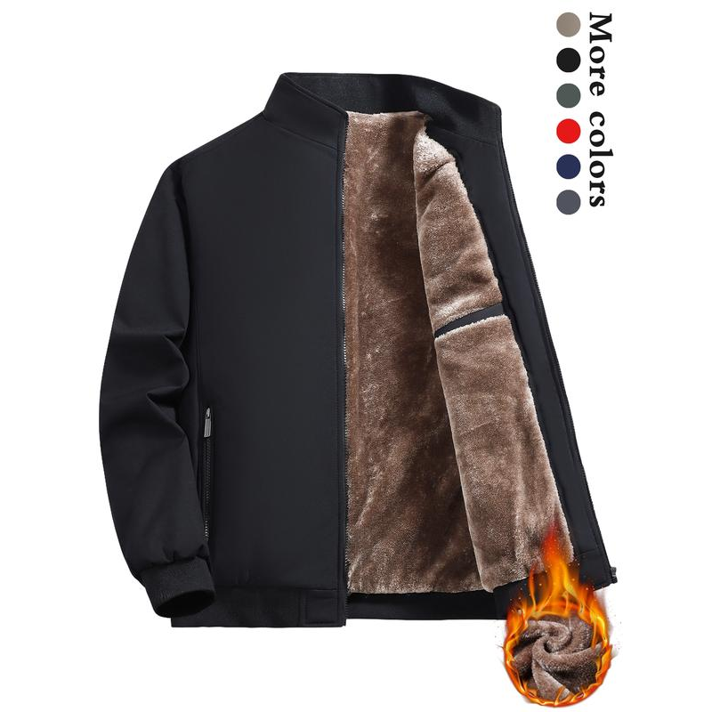 Alexandre - Veste chaude zippée pour homme – Coupe-vent, imperméable et anti-rides