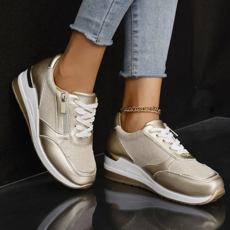 Pavrixa - Baskets Femme Confort Renforcé Zip Latéral Style Moderne