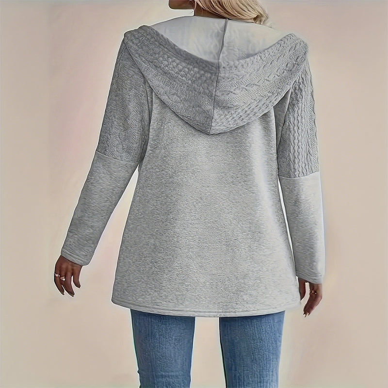 Melisandra - Veste Tendance pour Femme avec Capuche et Fermeture Éclair