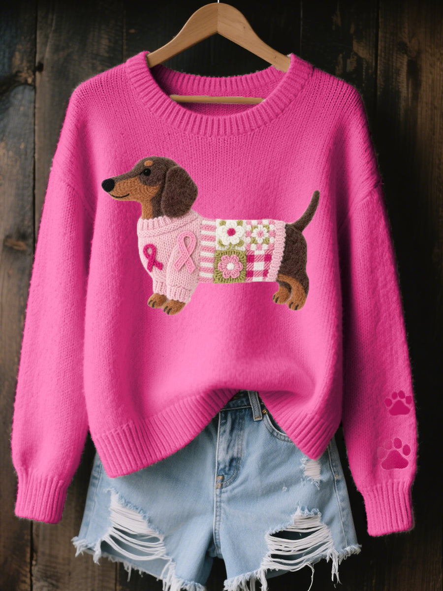 Avelynesse - Pull Teckel Doux au Charme Artisanal