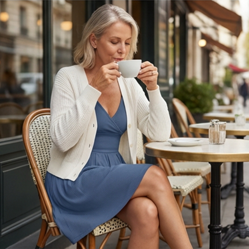 Mirestra - Combinaison short femme en maille côtelée avec jupe évasée intégrée