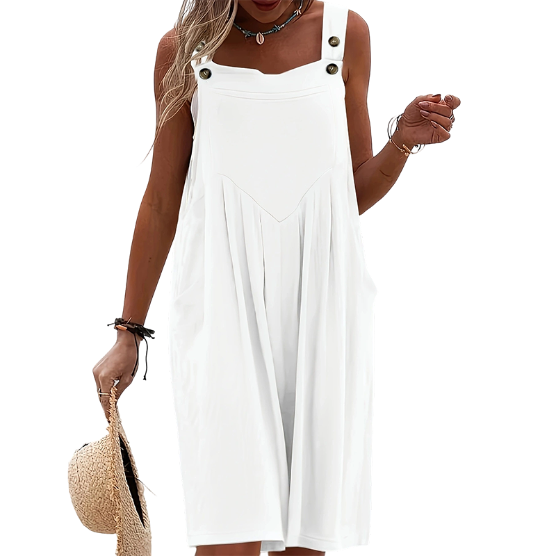 Rhyzelia - Combinaison Femme Sans Manches à Jambes Larges Style Estival
