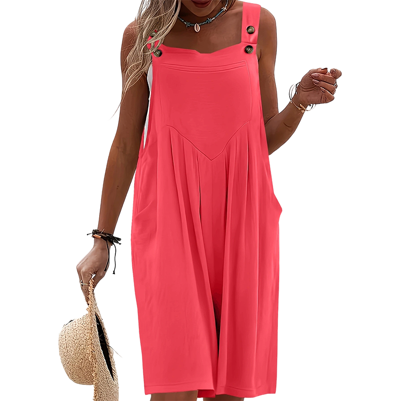 Rhyzelia - Combinaison Femme Sans Manches à Jambes Larges Style Estival