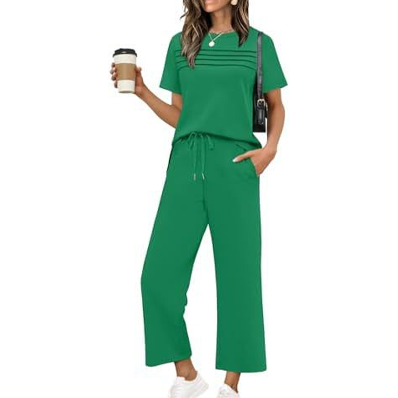 Liorenna - Ensemble femme décontracté deux pièces avec pantalon ample