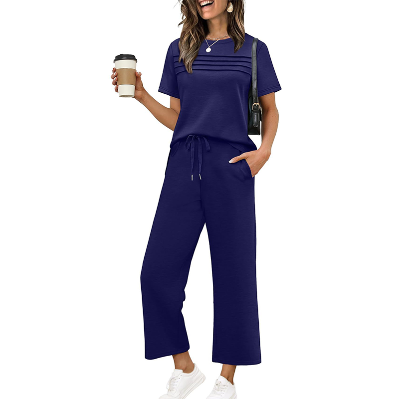 Liorenna - Ensemble femme décontracté deux pièces avec pantalon ample