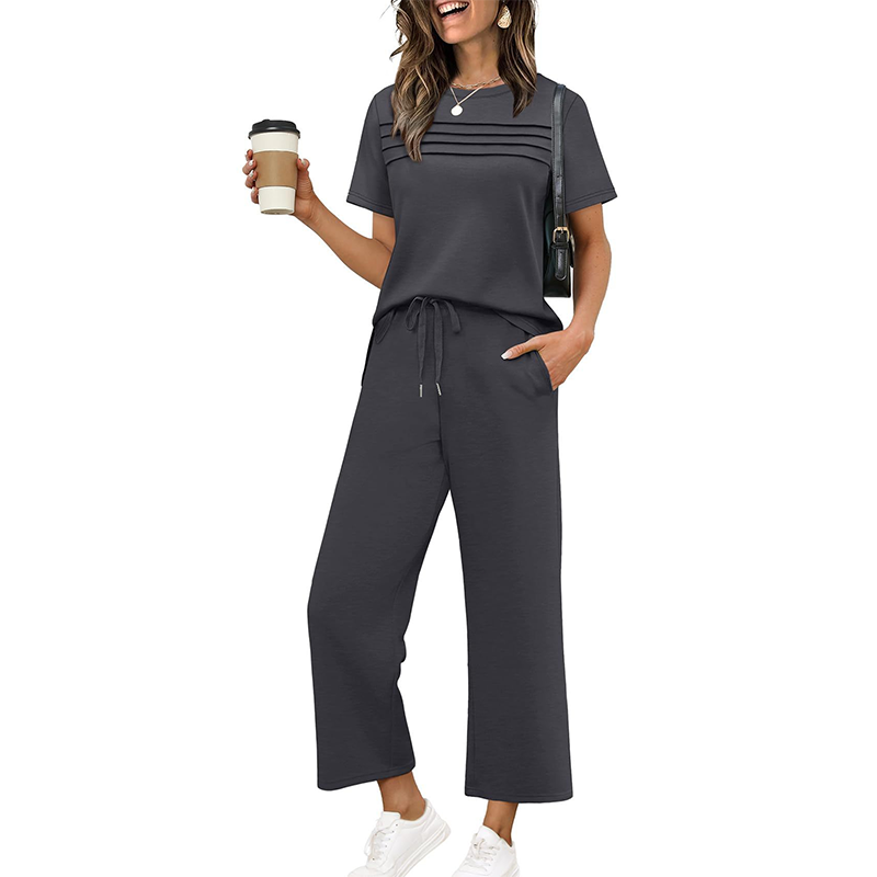Liorenna - Ensemble femme décontracté deux pièces avec pantalon ample