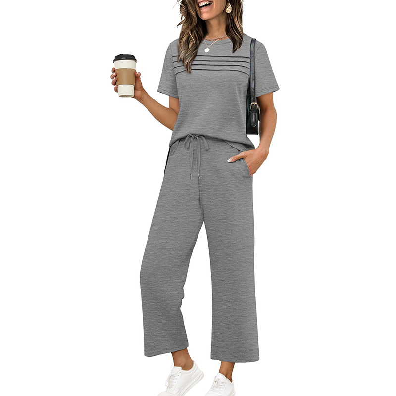 Liorenna - Ensemble femme décontracté deux pièces avec pantalon ample