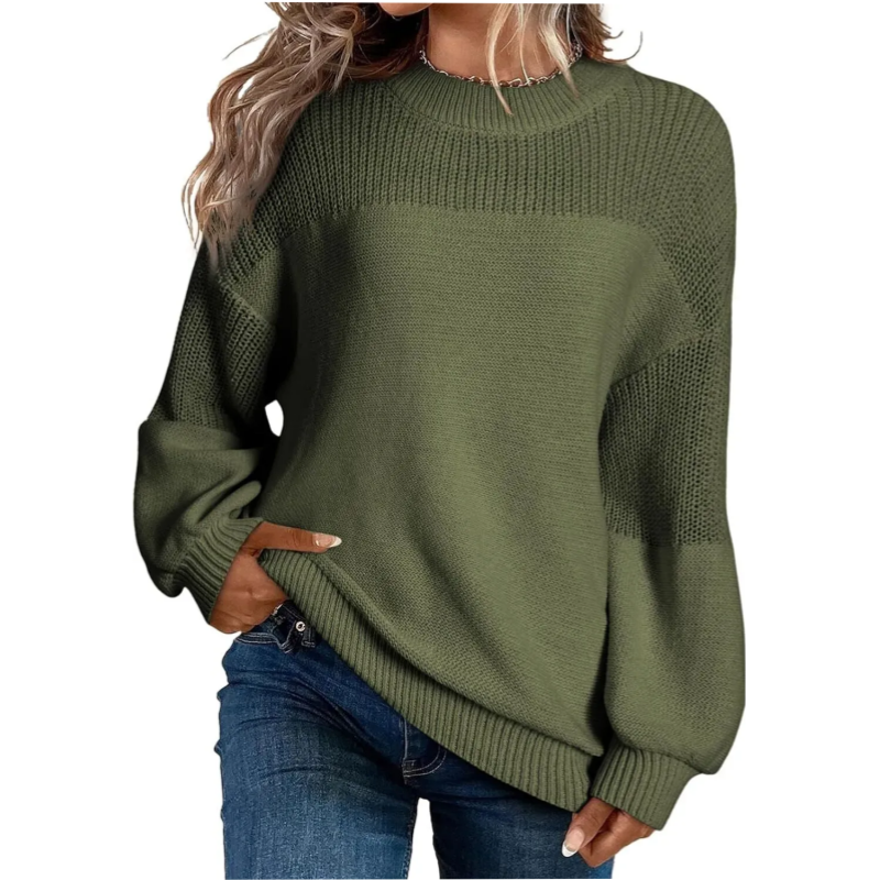 Cléophée - Pull femme en tricot à manches longues