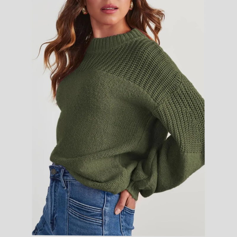 Cléophée - Pull femme en tricot à manches longues