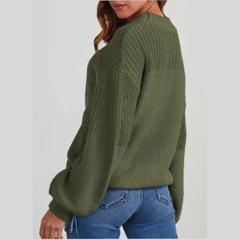 Cléophée - Pull femme en tricot à manches longues