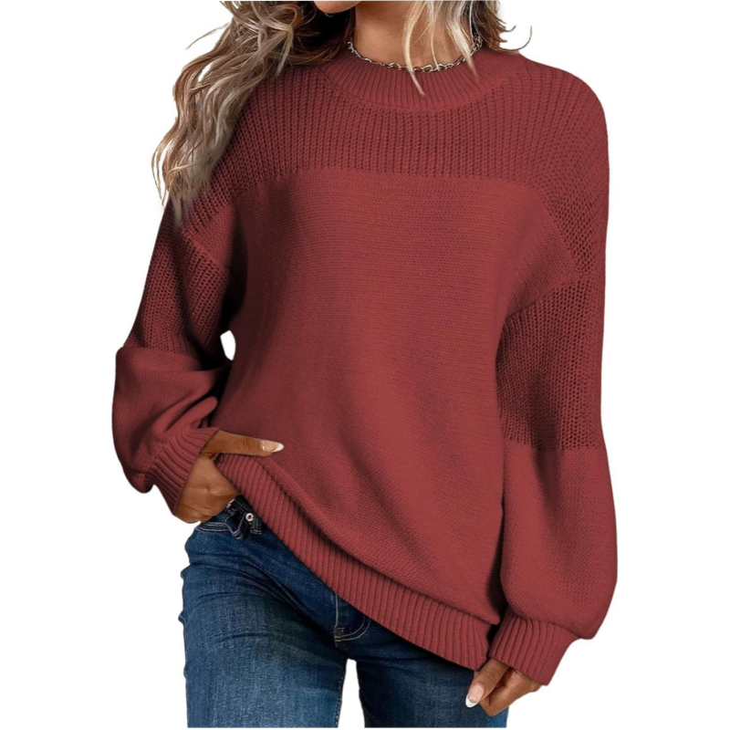 Cléophée - Pull femme en tricot à manches longues