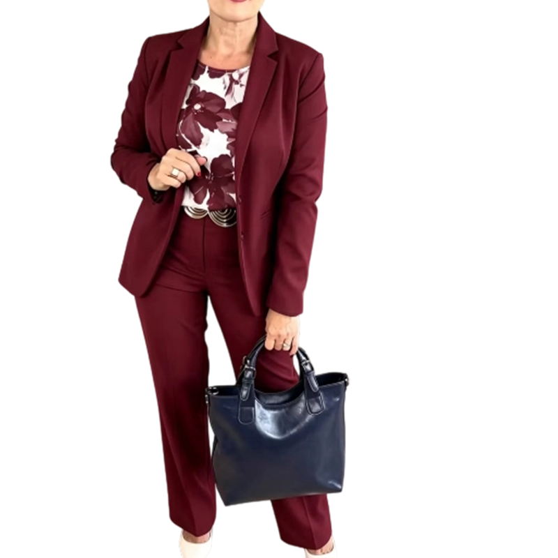 Rossane - Ensemble femme trois pièces avec blazer structuré élégant