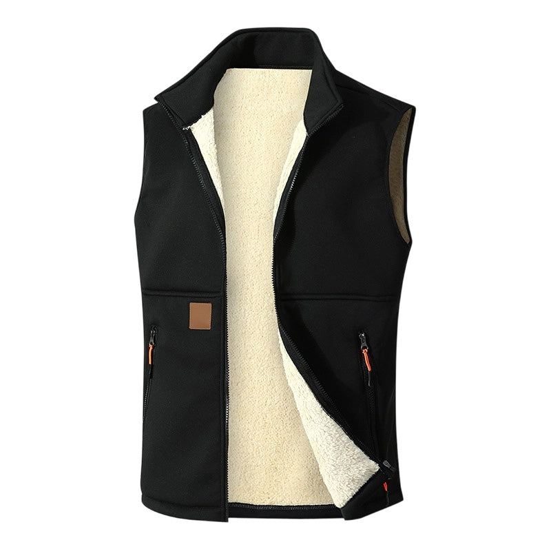 Ninette - Gilet femme  zippé doublé en peluche