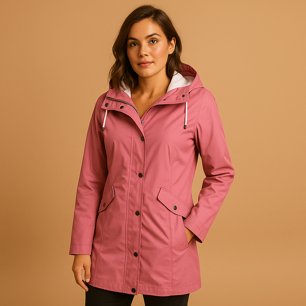Sienna - Transparent Hooded Raincoat for Women